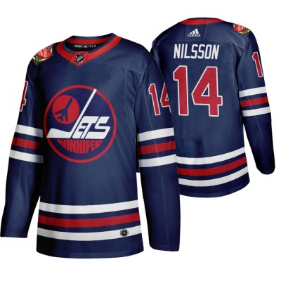Winnipeg Winnipeg Jets #14 Ulf Nilsson Men's 201920 Heritage Classic Wha Navy Stitched NHL Jersey